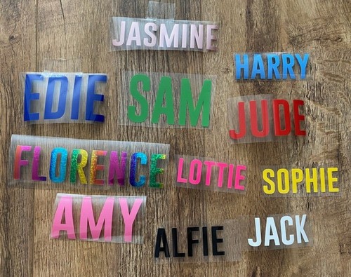 Personalised iron names - iron-on,