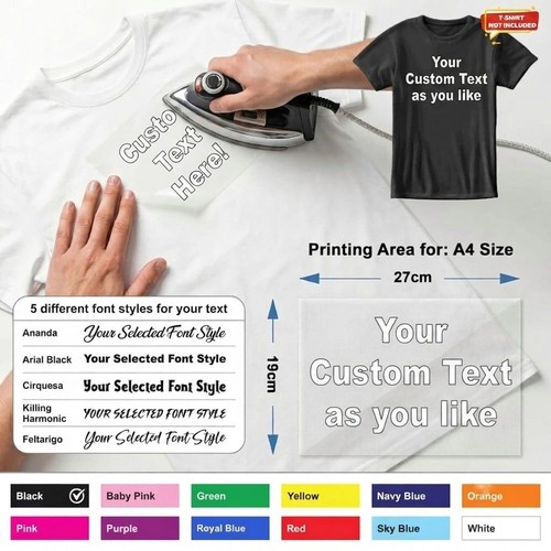 Personalised iron - personalised, iron-on