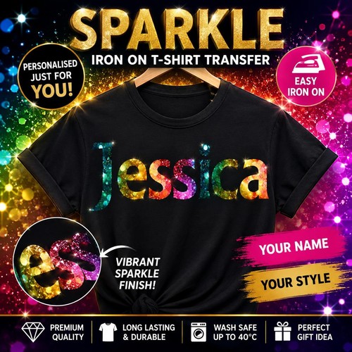 Personalised glitter iron - personalised,