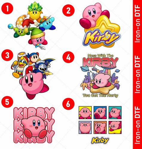 Kirby adorable dtf iron - adorable, iron-on