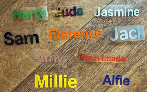 Customised iron names - iron, on