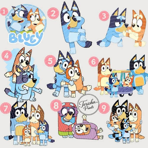 Blue dog dtf - blue, iron