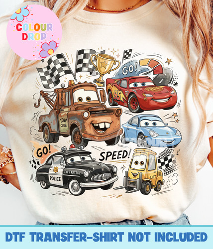 Disney cars dtf transfer - disney,