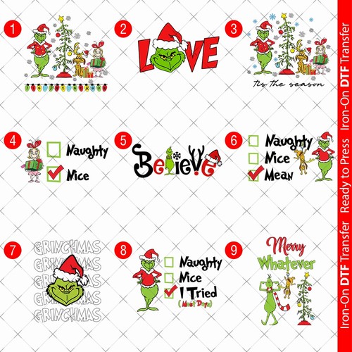 Grinch christmas iron - iron, dtf